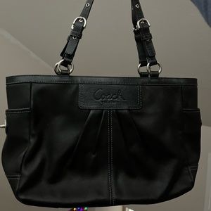 Black Leather Coach shoulder bag